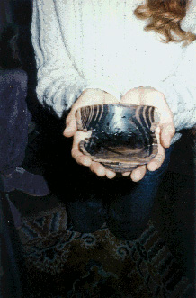 Ysatis De Saint-Simone holding the Nanteos Cup