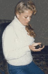 Ysatis De Saint-Simone holding the Nanteos Cup