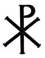 Labarum or Chi-Rho (first two letters of Christ in Greek)
