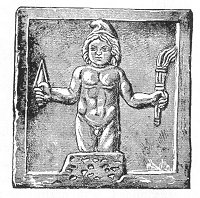 Mithra born from the rock, Bas-relief found in the crypt of St. Clements at Rome