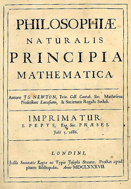 Principia Mathematica by Isaac Newton (1686)